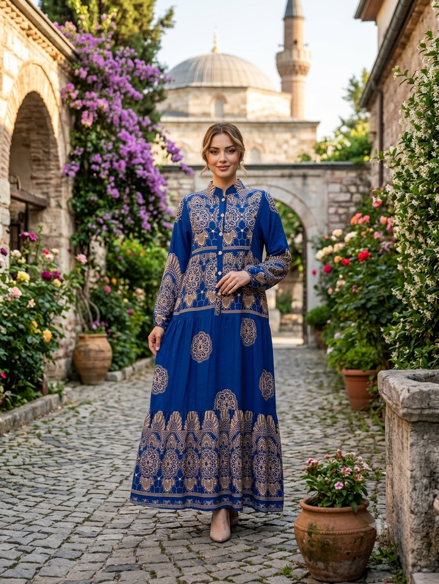 Viskoz Kumaş Alaçatı Model