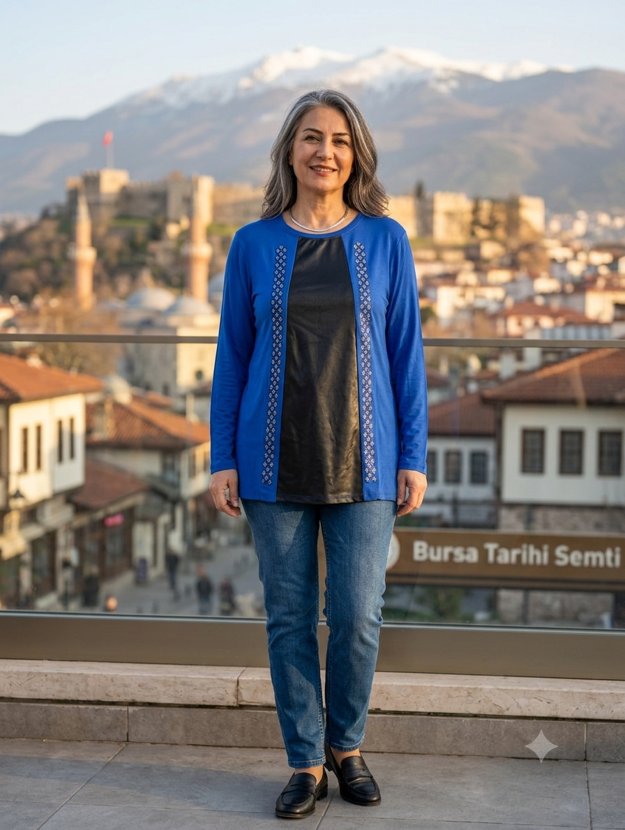 Penye Kumaş Taşlı Anne Penye