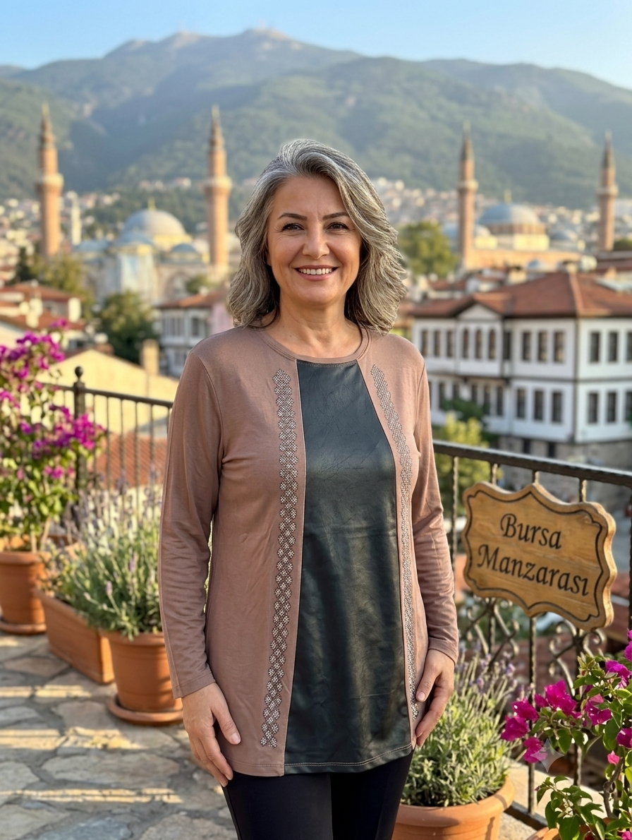 Penye Kumaş Taşlı Anne Penye